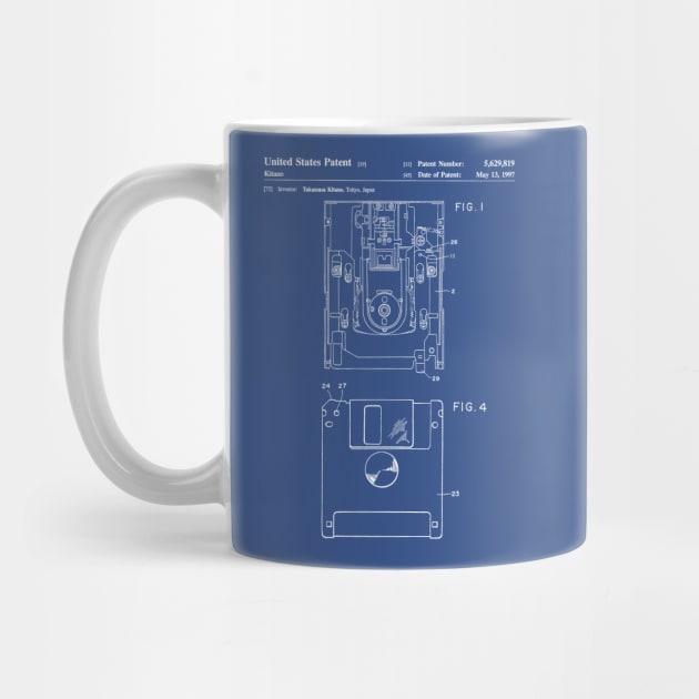 Floppy Disk Patent - Geek Tech Lover Gamer Programmer Art - Blueprint by patentpress